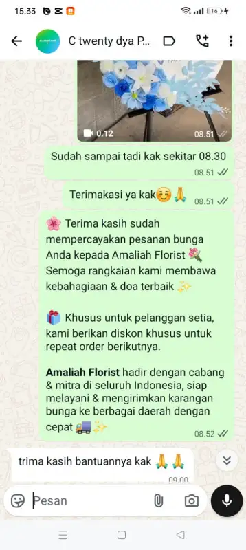 Testimonial krans bunga KEEROM